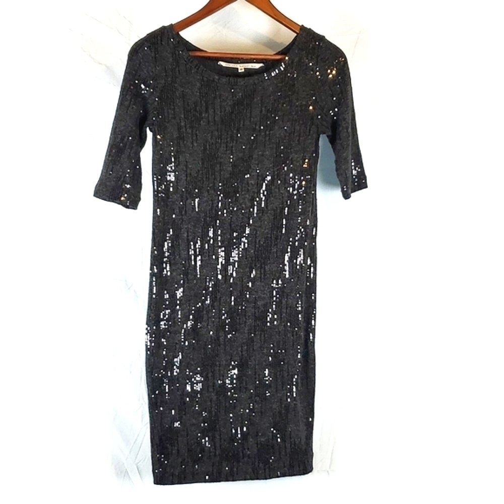 Rachel Roy Gray Sequin Sweater‎ Dress